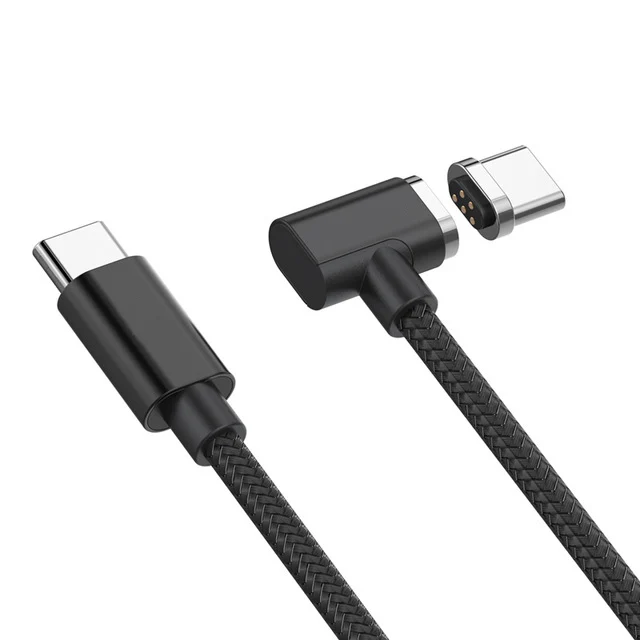 86 W магнитное Тип usb C кабель для Macbook Тип C USB-C локоть кабель для зарядного устройства для samsung S8 S9 PD 3,0 Quick Charge кабель с разъемом usb-c - Тип штекера: Black