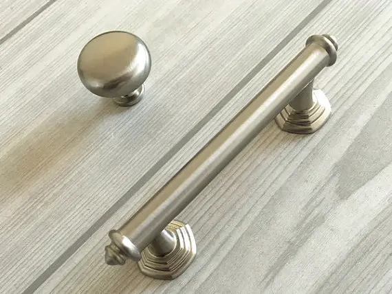 

3" Drawer Knobs Pulls Handles Brushed Steel Nickel Dresser Pull Knob Kitchen Cabinet Door Handle Modern Furniture Hardware 76 mm