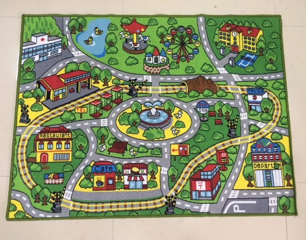 Большие дети играют Ковры для игрушечных автомобилей безопасно и весело обучения детей Ковры с Нескользящая основа дети играют коврики для игровая комната Спальня