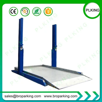 

Qingdao 2 post tilting car parking lift with CE for low ceiling and basement