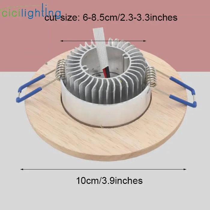 Кольцевой светодиодный светильник из цельного дерева 3 Вт 5 Вт 7 Вт светодиодный встраиваемый светильник светодиодный потолочный Точечный светильник Промышленный Офис Гостиная фоновая лампа
