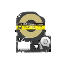 10 шт. PUTY совместимые LC-6YBW/SC24YW 24 мм* 8 м черный на желтая этикетка лента для LW-400, LW-600P, LW-700 принтеры этикеток