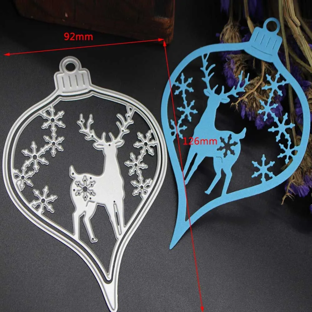Christmas Ornaments Cutting Dies Stencils Xmas Deer Snowflake