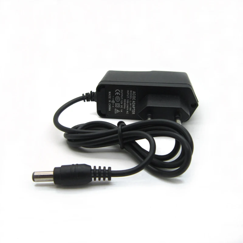 AC DC power adapter 12V 1A 1000MA 12W Converter Adapter Charger DC5.5*2.1mm Plastic case LED driver wall-mounted with EU plug