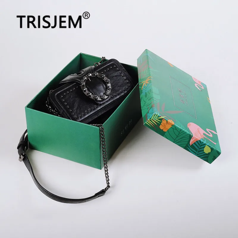 

Fashion Rivet Chain Women Messenger Bags Samll Crossbody Bag Luxury Handbags Women Bags Designer Brand Handbag Party Purse Pink