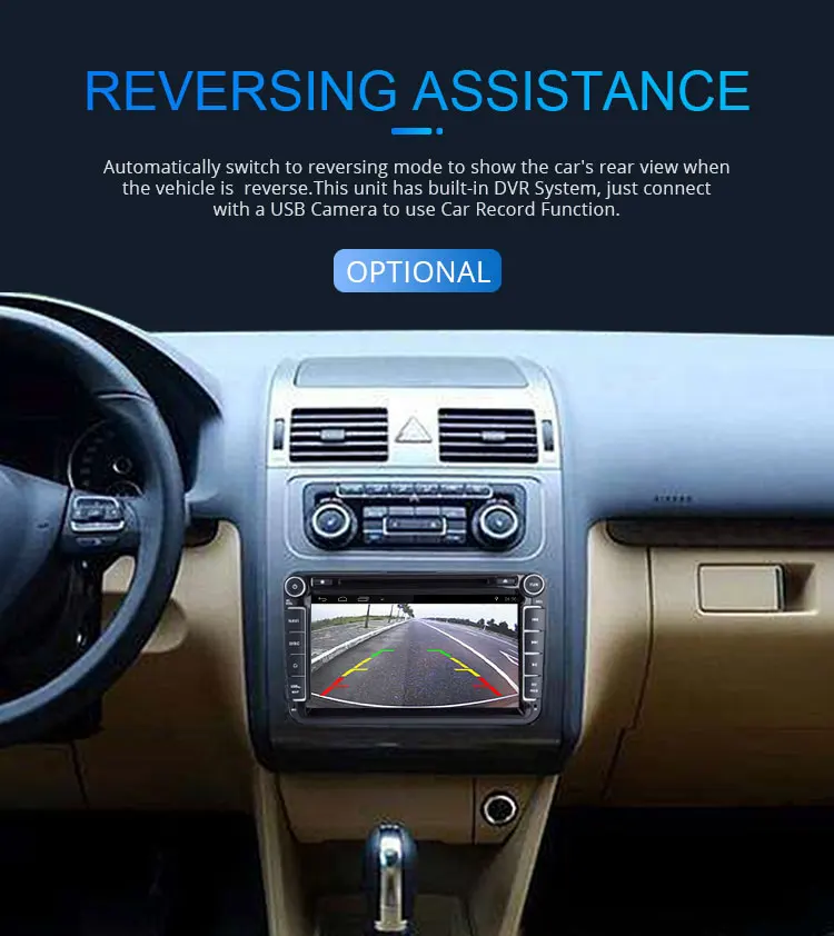 Clearance LJHANG 2 Din Android 9.0 Car DVD Player For VW Volkswagen SKODA GOLF 5 6 POLO PASSAT B6 JETTA TIGU0AN GPS Navigation Radio WIFI 11