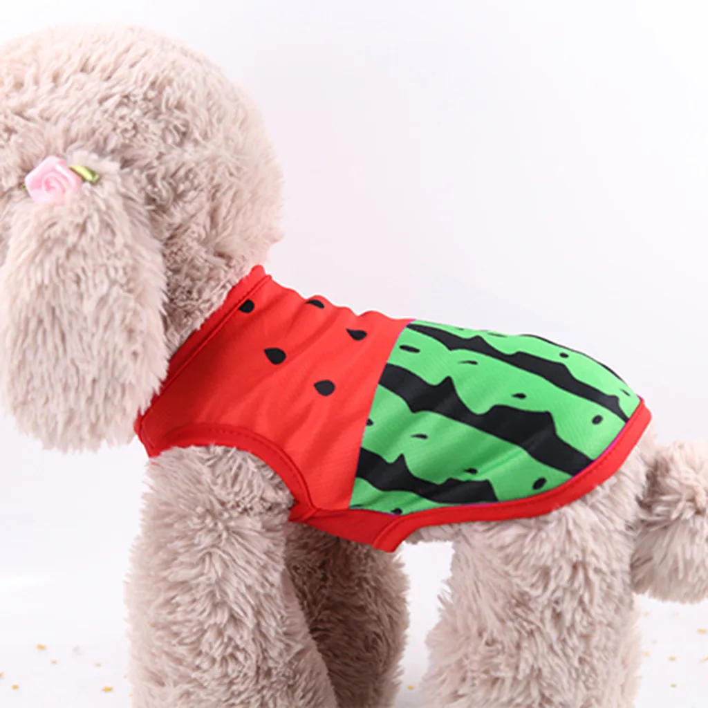 Летняя одежда для домашних собак, юбка с принтом, милый питомец, щенок, жилет, одежда, рубашка#3
