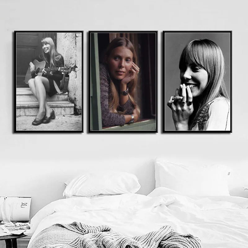 P562 Joni Mitchell Great Music Singer Star Art Живопись Шелковый Холст плакат настенный домашний