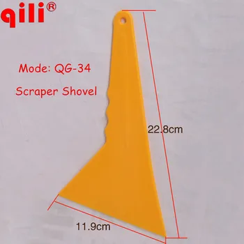 

100pcs/lot DHL Free QILI QG-34 Triangle Handle Shovel Scraper Car Sticker Film Install Squeegee Wrap Tool