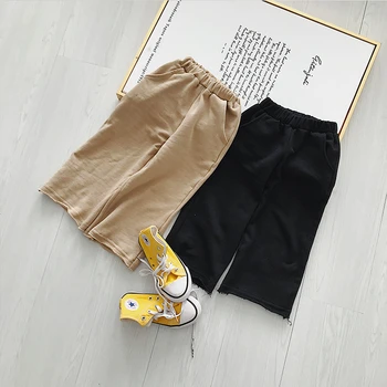 

New fashion spring autumn baby girls flare pants fashion style 1-6 years girl cotton wide-leg trousers kids long pants
