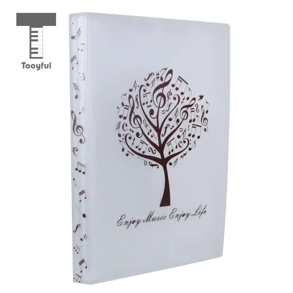 Tooyful A4 Size Big Storage Holder Music Score Folder for Arts Department Students Teachers Musical Note the Tree White