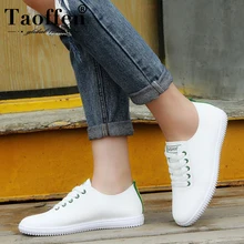 TAOFFEN font b Women b font font b Sneakers b font Ladies Vulcanized Shoes Lace Up
