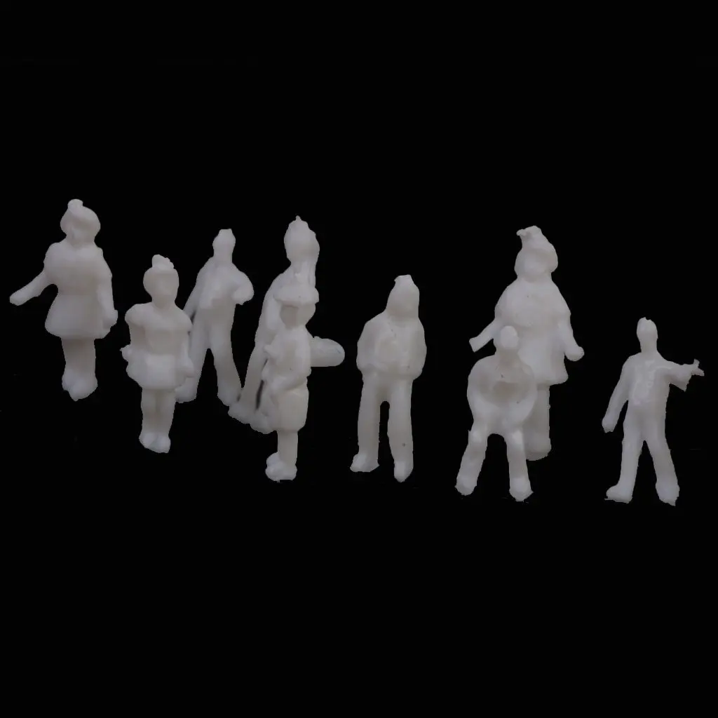 

WOTT Best Sale Model People Figures Scale 1:200 Pack of Approx.100pcs White Assorted Style