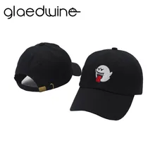 Glaedwine Новинка Snapback хип хоп папа головные уборы для мужчин и женщин состаренные Boo Mario Ghost хлопковая бейсбольная кепка Bones Кепка с металлической буквой