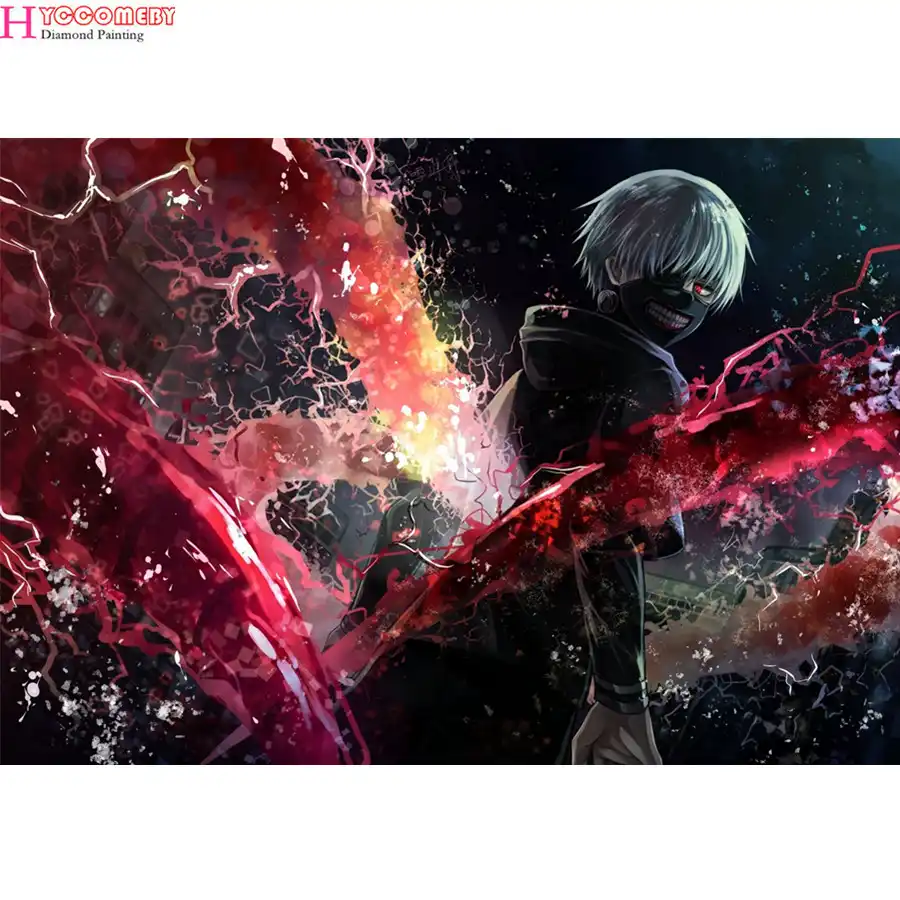 5D diy алмазная живопись камни в форме ромба из японского Аниме Tokyo Ghoul вышивка