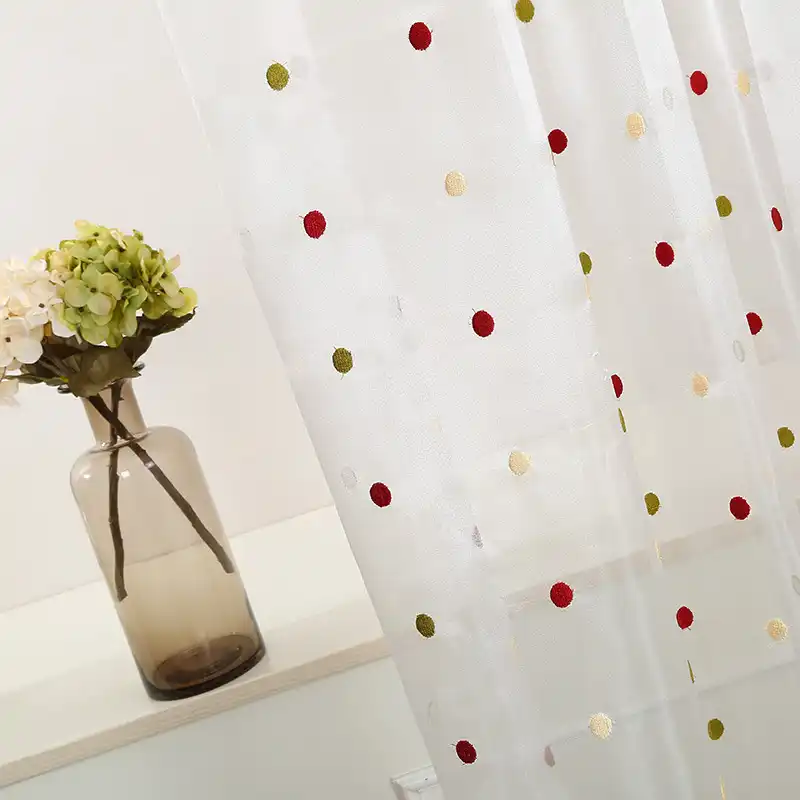 Polka Dots Blackout Kids Curtain Tulle For Children Room Bedroom