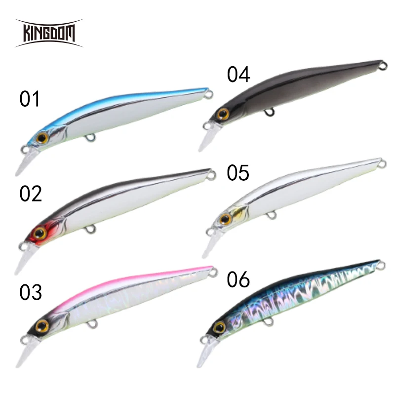 المملكة أسماك إغراء الطعم Jerkbait الاصطناعي الصلب Wobblers الصيد إغراء 80 مللي متر 9g/105 مللي متر 18.6g غرق عمل طلاء مقاوم للأشعة فوق البنفسجية البطن 9506