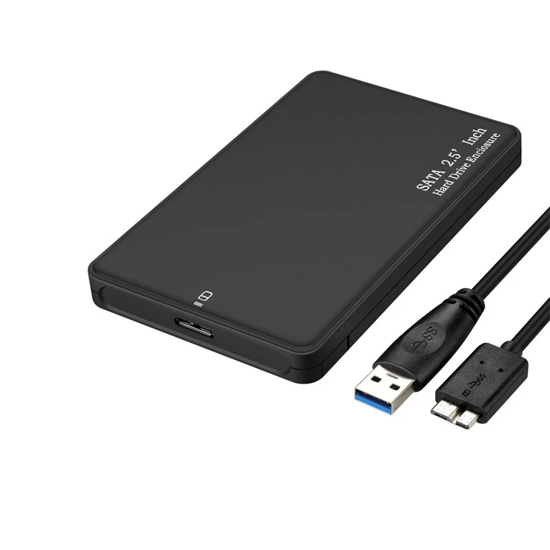 2,5 дюйма USB 3,0 SATA Hd коробка HDD диск внешний HDD корпус черный чехол инструмент бесплатно 5 Гбит/с Поддержка UASP для SSD/2 ТБ жесткий диск