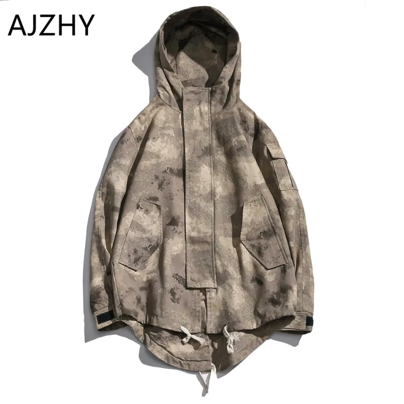 

Fashion Men Oversized Hoodies 2019 Hip Hop Sweatshirt Stranger Things Camouflage Windbreaker Jacket Harajuku Japanese Streetwear