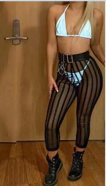 black mesh swimsuit cover up pants