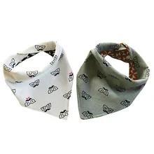 Для девочек нагрудники для мальчиков хлопковый двусторонний двухслойные брюки вытирания слюней младенцев Полотенца с рисунками в виде усов, Треугольники шарф Детские нагрудники Аксессуары для малышей A1