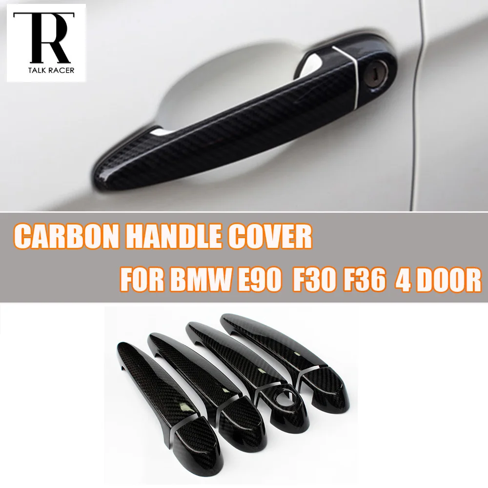 F30 E90 F36 Carbon Fiber Exterior Decorated Door Handle Sticker Cover