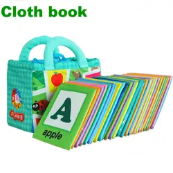 Алфавит Животные Детская книга интеллект развитие образования Игрушка мягкая ткань обучение познание книги для 0-12 месяцев Детский подарок
