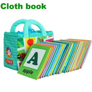 

Alphabet Animals Baby Book Intelligence Development Educational Toy Soft Cloth Learning Cognize Books For 0-12 Months Kids Gift