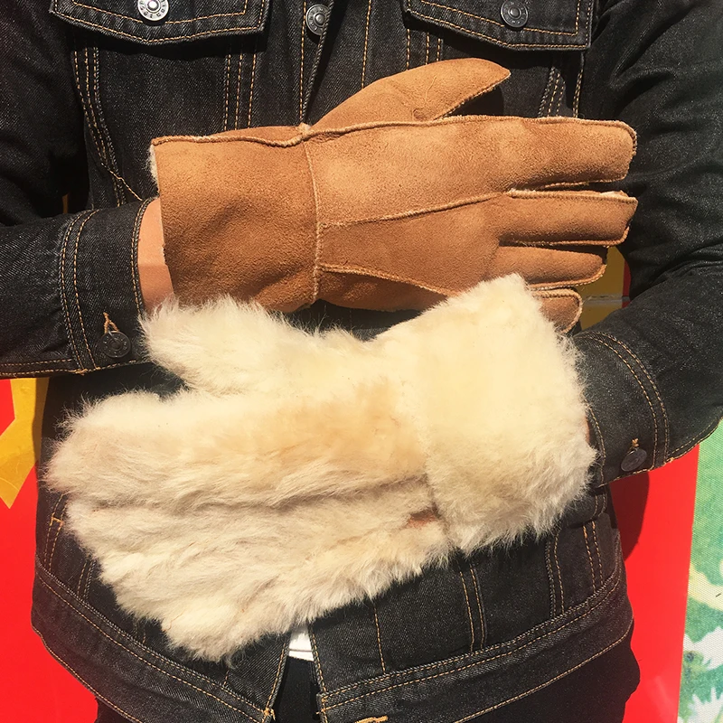 Men sheepskin gloves Winter Warm Gloves Camel Fashion Leather Wool Fur Men's Gloves Warming Male 100% Real Leather Gloves NM6 Men sheepskin gloves Winter Warm Gloves Camel Fashion Leather Wool Fur Men's Gloves Warming Male 100% Real Leather Gloves NM6