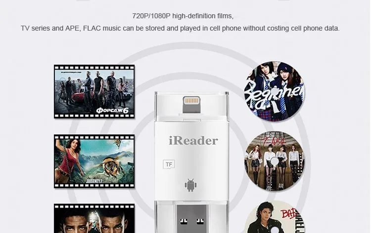 3в1 iFlash накопитель USB Micro SD SDHC TF OTG Кардридер писатель для iPhone Android