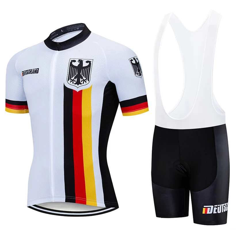 Профессиональная команда Германия Велоспорт 9D набор Джерси велосипедная одежда Ropa Ciclismo мужская летняя быстросохнущая велосипедная одежда короткий Майо кюлот