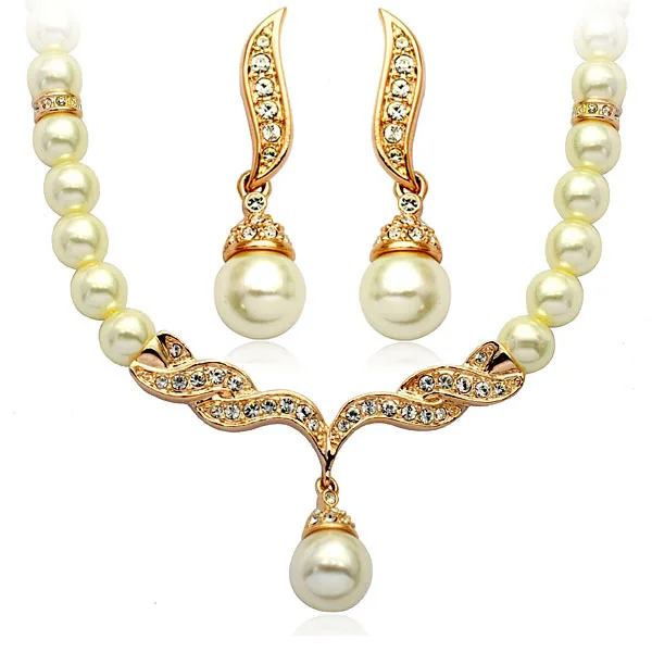 2014 new design cheap pearl jewelry set for womencheap pearl jewelry