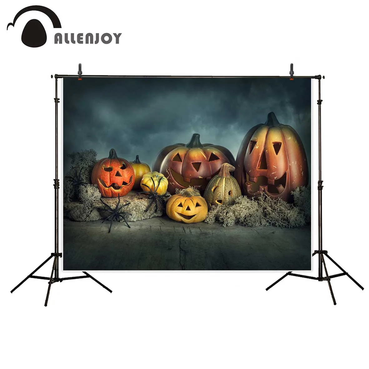 

Allenjoy photography backdrops Pumpkin Halloween Decoration Spider newborn photography background fond studio photo