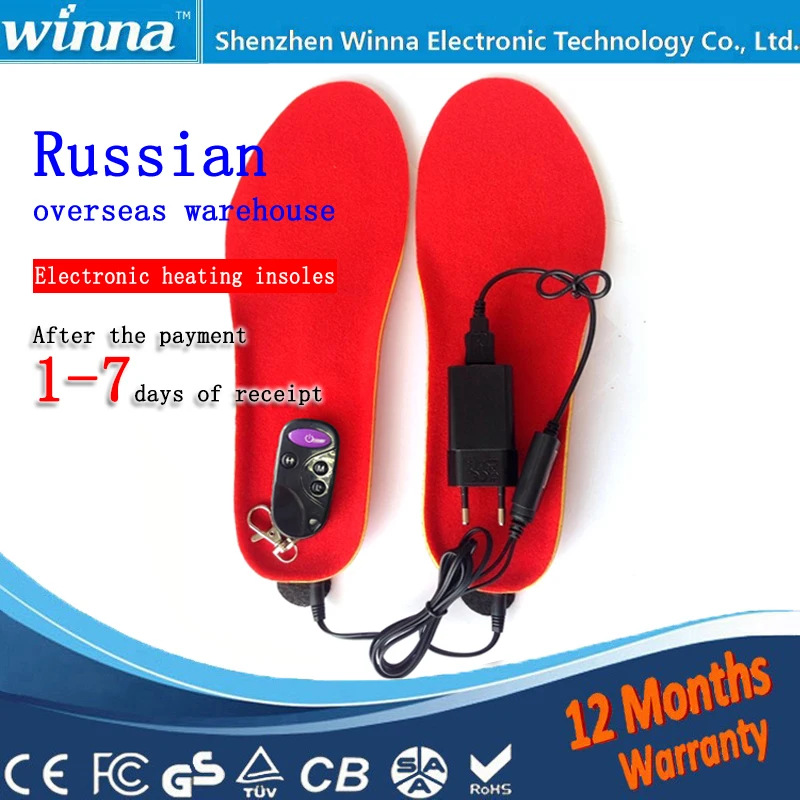 ==> [Free Shipping] Buy Best Electron heating Insoles With Wireless winter Remote Control Battery Powered pad for men and women large size EUR Size 41-46 Online with LOWEST Price | 32822272800