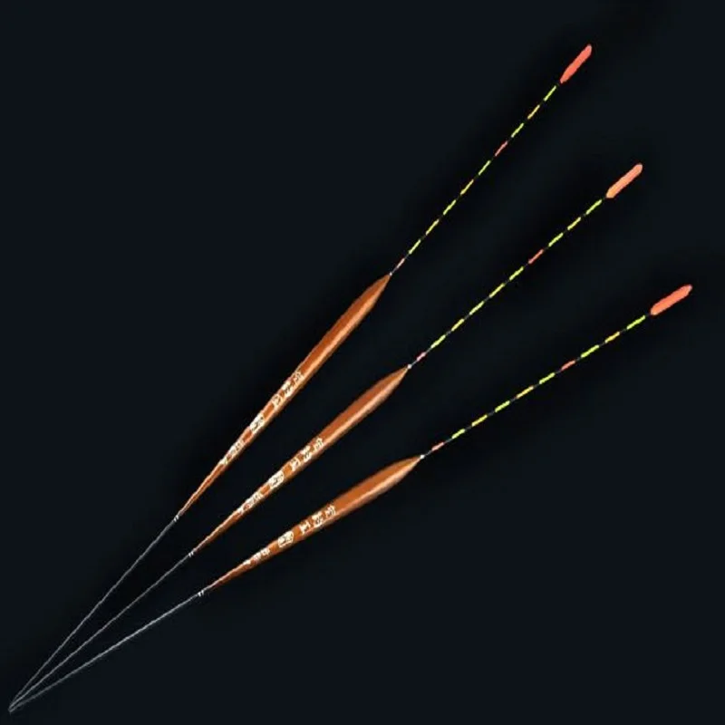 

3pcs/set balsa wood fishing floats,long wooden bobber drift,windproof thicker tail,Crucian carp and carp