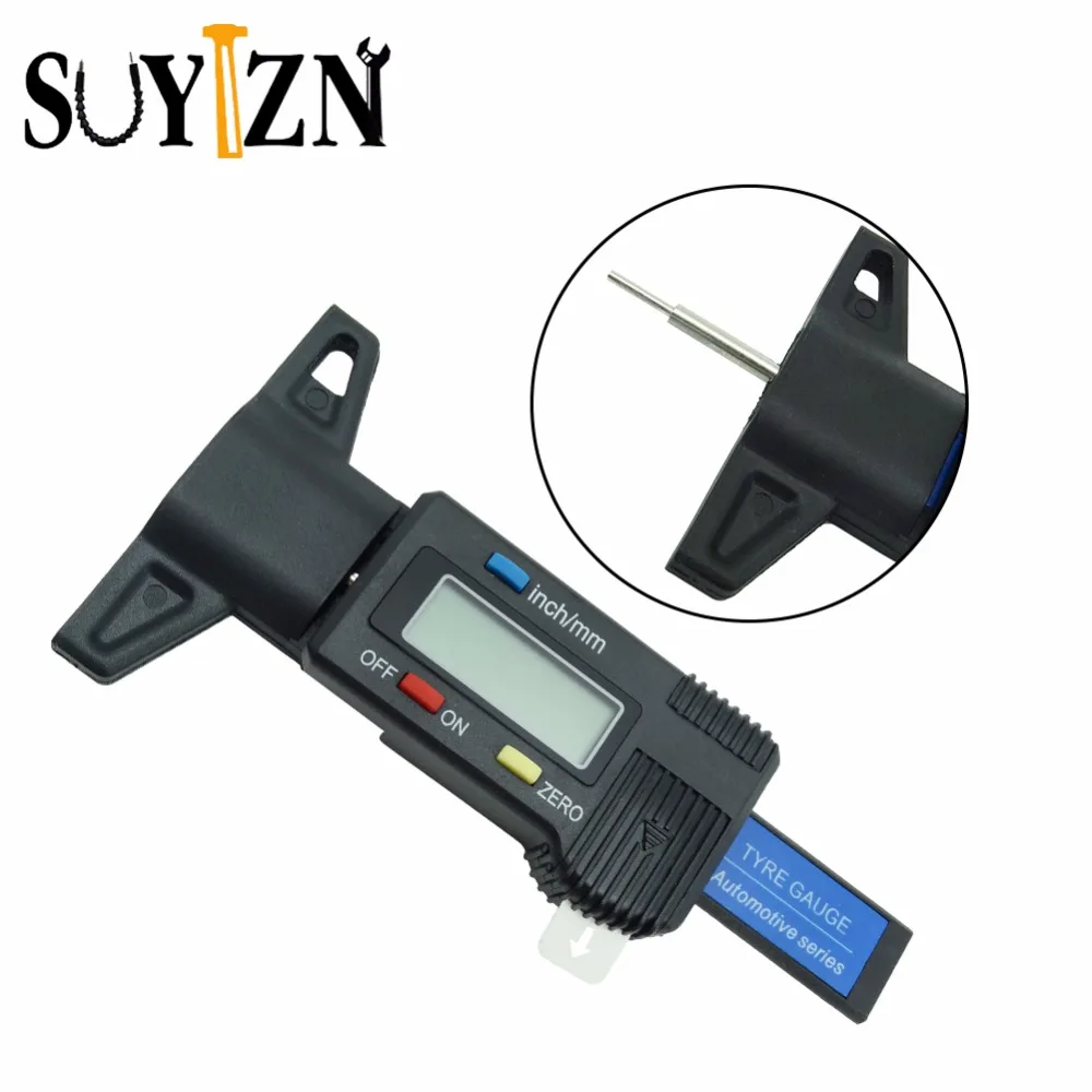 Digital Caliper Depth Gauge 0 25mm/0.01 LCD Display Tyre Tread Brake