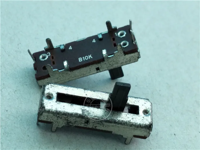 8pcs SC-1513N 30MM sliding fader single potentiometer B10K / black handle length 10MMC / mono