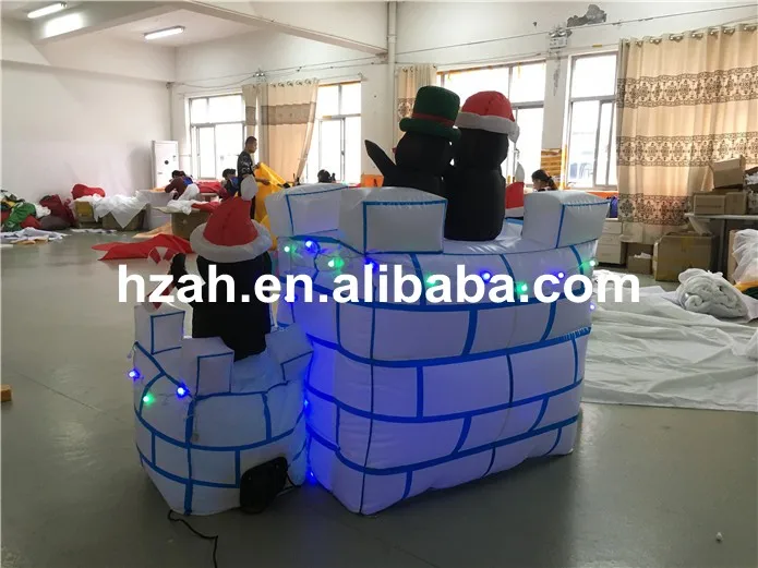 Надувные рождественские Igloo анимированные Пингвины со светом|Мебельные