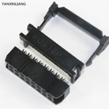 

10PCS FC-16P 2x8Pin Dual Row Pitch 2.54mm IDC Socket Connector Female Header 16-pin cable socket