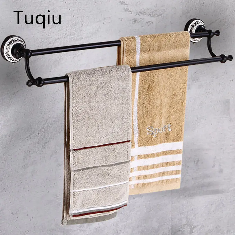 

Black Oil Nickel Towel Hanger wall mounted 24 inch Double Towel Bar/Towel Holder Bathroom accessories Towel Rack