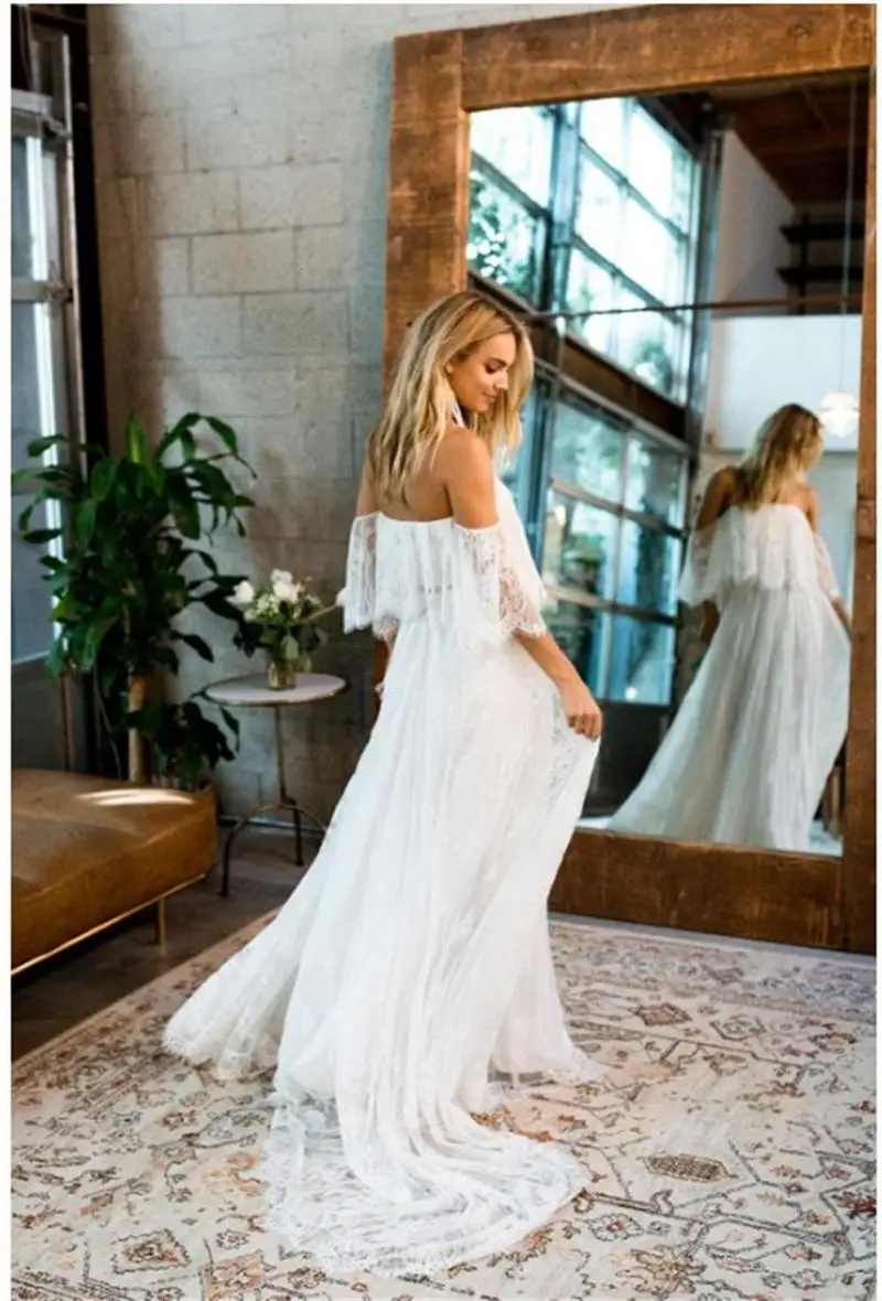 Sexy Maternity Photography Prop Maternity Dresses For Photo Shoot Lace Maxi Gown Clothes 2019 Off Shoulder Women Pregnancy Dress (2)