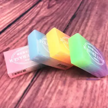 

Three-color jelly color eraser three-dimensional crystal eraser Q bomb jelly color student school office supplies color random