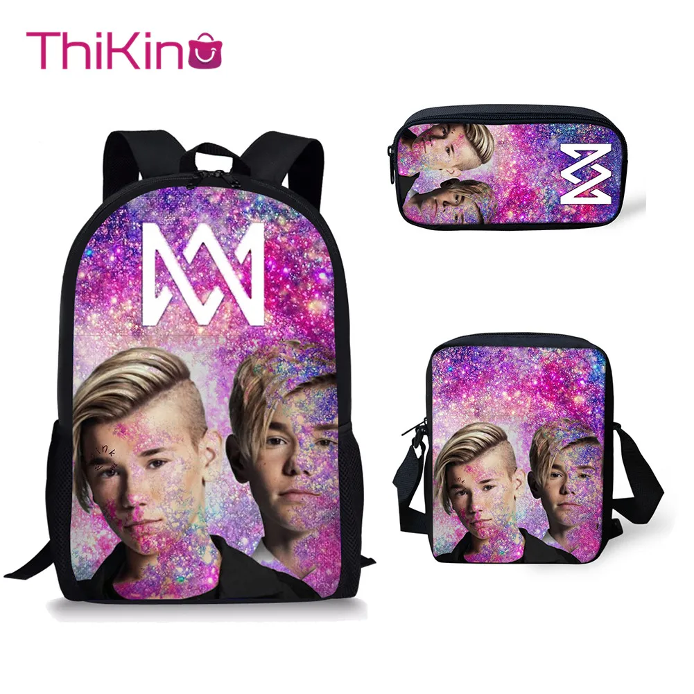Школьная сумка Thikin markas And Martinus, комплект из 3 предметов для девочек-подростков, начальные обеденные пеналы для ручек, рюкзак, детский рюкзак для книг, дорожная сумка