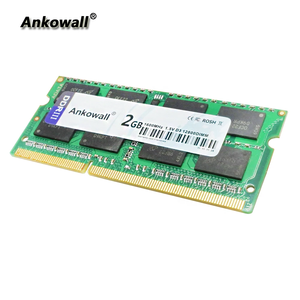 Ankowall DDR3 1600 МГц 4 Гб(комплект 2 ГБ 2X2 Гб) 2 Гб ОЗУ 1600 МГц память для ноутбука PC3-12800 оперативная память для ноутбука