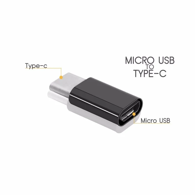 

Type-C Female Connector to Micro USB 2.0 Male USB 3.1 Converter Data Adapter Micro USB Adapter For Android iPhone