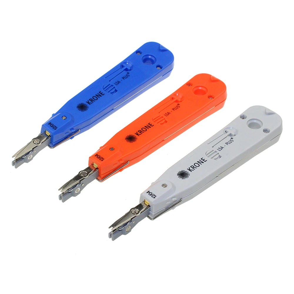 3PCS Portable KRONE LSA-Plus Punch Down Tool Kit With Sensor For Telecom Phone Wire RJ11 Ethernet LAN Network Cat5 RJ45 Cable lan wire tracer