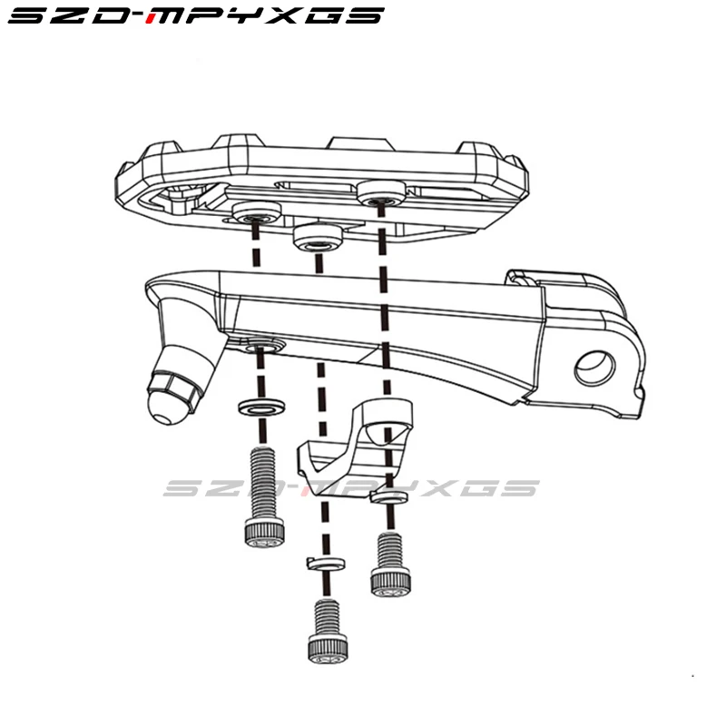 Мотоцикл с ЧПУ Черный ног колышки для HONDA NC 700/750 NC700X NX700S NC750X NC750S 2012 2013 2014 2015 2016 2017