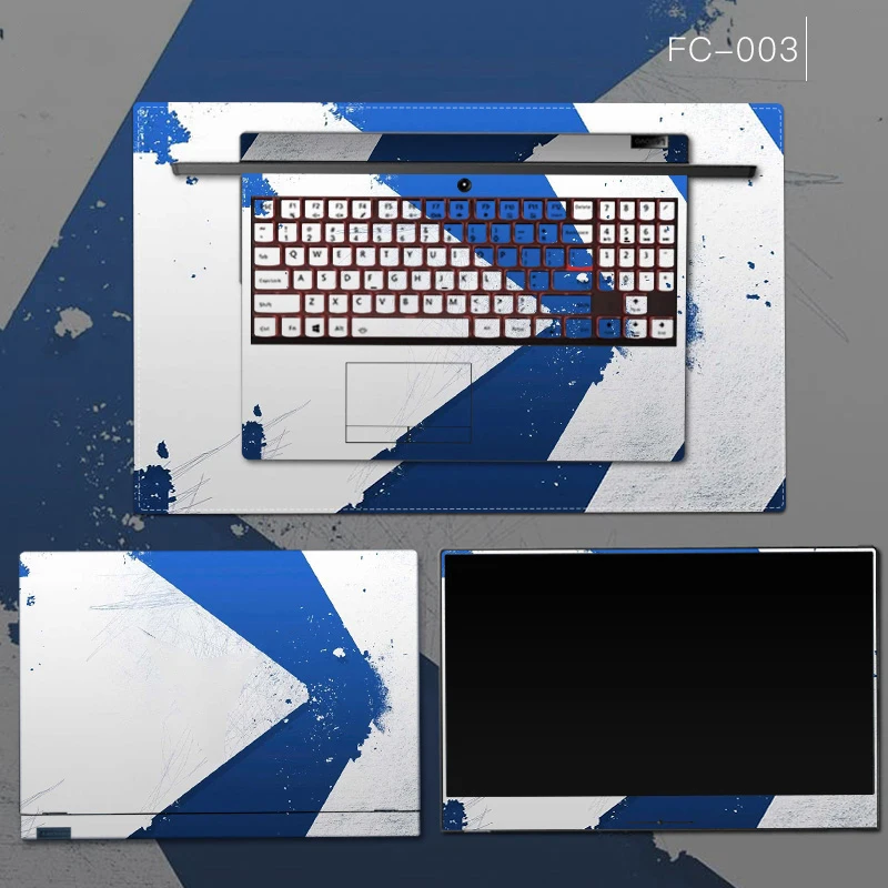 3 sides Laptop Skin Notebook Stickers Case For Macbook Xiaomi Lenovo Dell Asus HP Laptop Sticker Cover With Large Mouse pad