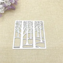 Julyarts New Square Tree Die Metal Cutting Die Stencil for Scrapbooking Photo Album Paper Card Making Die Metal Crafts Die Cut square shape metal cutting die for card gift