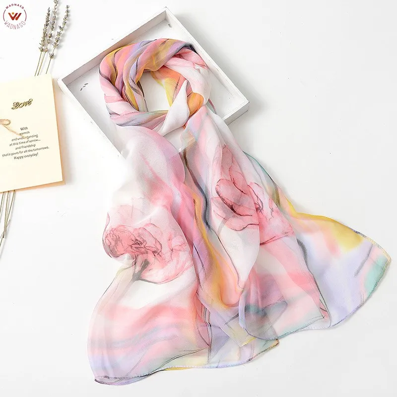 

Winter Scarf Time-limited Adult Rayon Women Print Hijab 2019 New Ladies Air Conditioning Silk Scarves Wild Sunscreen Colorful